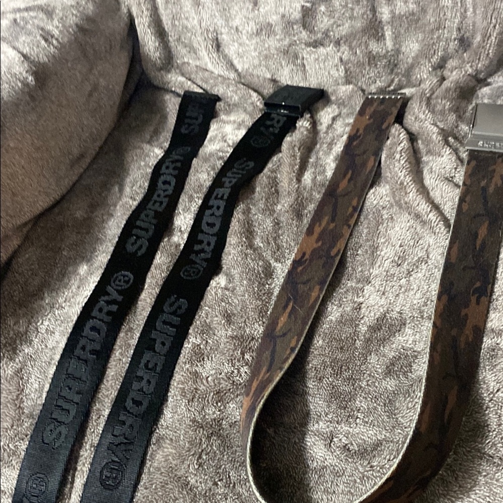 Superdry Belts Black and Army fatigue Accessories